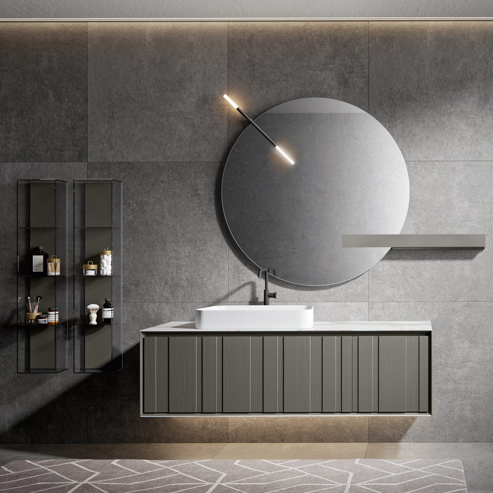 Italian design bathroom vanities, contemporary style.